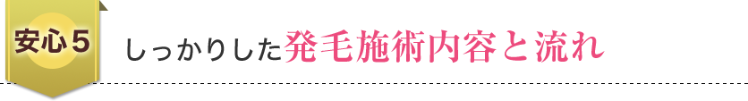 しっかりした発毛施術内容と流れ